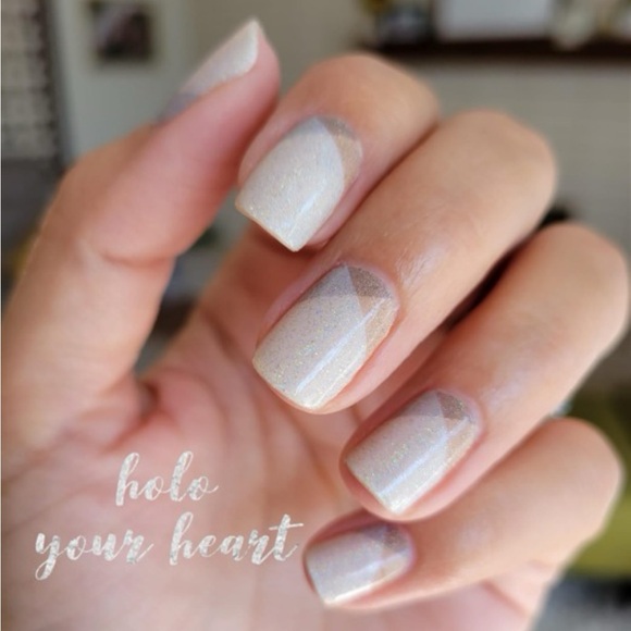 *Retired* Color Street: Holo Your Heart | Beige Tan Gray Neutral Glitter Shimmer - Picture 12 of 16